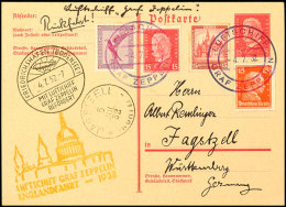 1932, Englandfahrt, Bordpost Der Rückfahrt, 15 Pfg. Ganzsachenkarte Mit Zufrankatur, Pracht, Katalog: Si.168B... - Autres & Non Classés