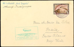 1931, 1. Südamerikafahrt, Bordpost Vom 31.8. Mit Abwurf Kap Verde, Brief Mit 4 M. Zeppelin Und Allen Stempeln,... - Otros & Sin Clasificación