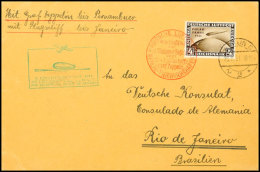 1931, 1. SAF, Anschlussflug Berlin Vom 29.8.31 Nach Rio, Brief Mit 4 RM Polarfahrt, Tadellos, Katalog: Si.124Dc... - Other & Unclassified