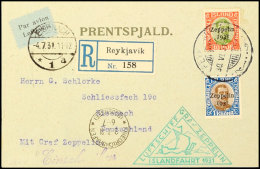 1931, Islandfahrt, Isländische Post, R-Karte Mit Sondermarke 1 Kr. Und 30 Aur., Pracht, Katalog: Si.114B... - Autres & Non Classés