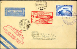 1931, Landungsfahrt Nach Ungarn, Bordpost Vom 29.3. (Rundfahrt) Mit Zweitem Ankunftsstempel, Brief Mit 2 M. SAF,... - Other & Unclassified