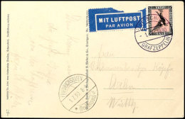 1930, Kurzfahrt In Die Schweiz, Fotokarte Mit 1 M. Adler Mit Bordpoststempel Vom 1.7. Und Grußtext Von Der... - Otros & Sin Clasificación