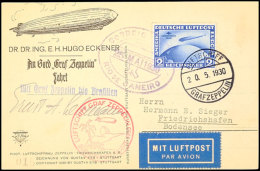 1930, Südamerikafahrt, Bordpostkarte Vom 20.5.1930 Nach Rio De Janeiro, Signiert Schlegel BPP, Katalog: Si.... - Autres & Non Classés