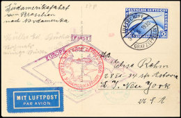 1930, Südamerikafahrt, Bordpostkarte Vom 30.5.30 Nach Lakehurst, Katalog: Si. 57a BF1930, South America... - Otros & Sin Clasificación