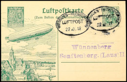 Sonderflugpost Wiesbaden-Frankfurt, Sonderganzsachen 50 Pf Und 1 M Mit LP- Stempel Vom 18. Bzw. 22.10.12 (Mi. 440),... - Autres & Non Classés