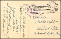 1916, Handschriftlicher Absender "Luftschiffer....L.Z.101 Hannover" Auf Feldpostkarte Aus HANNOVER 7.7.16 Mit... - Otros & Sin Clasificación