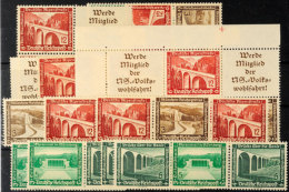 1936, WHW-Bauten, Kpl. Postfrische Zusammendruckserie, Katalog: S243/W122 **1936, WHW Buildings, Complete Mint... - Otros & Sin Clasificación