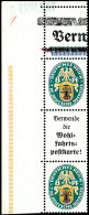 8+A1+8 Pfg Nothilfe 1928, Oben Mit Leerfeld Aus Der Bogenecke, Postfrisch (Falz Im Seitenrand, Ecke... - Otros & Sin Clasificación