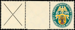 X+Z+8 Pf. Nothilfe 1928, Zusammendruckteil, Ungebraucht, Katalog: KZ11 *X Z 8 Pf. Help In Need 1928,... - Otros & Sin Clasificación