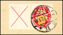 X+10 Pfg Nothilfe 1926 Auf Briefstück, KÖLN 15.5.27, Kurzbefund Dr.Oechsner BPP: "echt Und Einwandfrei",... - Otros & Sin Clasificación