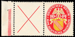 X+10 Pf, Nothilfe 1926, Postfrisch, Mi. 250,-, Katalog: W24.1 **X 10 Pf, Help In Need 1926, Mint Never Hinged,... - Other & Unclassified