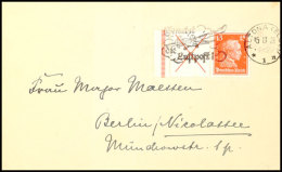 X+15 Pf. Kant, Mit Rand Als Einzelfrankatur Portorichtig Auf Brief Von ALTONA 15.10.28 Nach Berlin, Mi. 600,-,... - Other & Unclassified