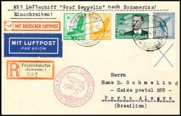 20 Pfg + X,  Flug 1930, Senkrecht, Mit Flug 1934. 2 RM, 5 Und 80 Pf. (Nr. 538,529, 536 Je X) Auf R-Zeppelinbrief... - Sonstige & Ohne Zuordnung