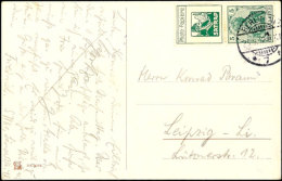 "Satrap" (klein)  + 5 Pf. Germania, Senkr. Zusammendruck Auf Karte Von "BERLIN 23.5.12" Nach Leipzig, Mi. 1.600.-,... - Autres & Non Classés