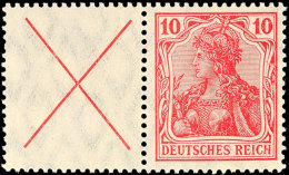 X+10 Pf. Germania, Postfrisch, Mi. 700,-, Katalog: W4b **X 10 Pf. Germania, Mint Never Hinged, Michel 700,,... - Sonstige & Ohne Zuordnung