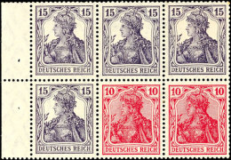 Germania 1918/19, 15 Pf. + 10 Pf. Heftchenblatt Mit Rand, Ungebraucht, Mi. 420.-, Katalog: HBl.19aaA0 *Germania... - Sonstige & Ohne Zuordnung