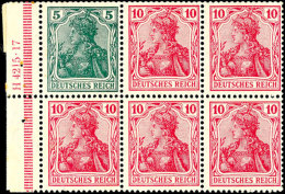 Germania 1917/18, 5 Pf. + 10 Pf., Heftchenblatt Mit HAN 4215.17, Ungebraucht, Mi. 840.-, Katalog: HBl.18aaAHAN2.1... - Sonstige & Ohne Zuordnung