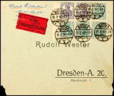 1917/18, 15+5 Pf. Germania, Heftchenblatt Mit Rand, Als Seltene Portorichtige Frankatur Auf Eilbotenbrief Der 2.... - Sonstige & Ohne Zuordnung