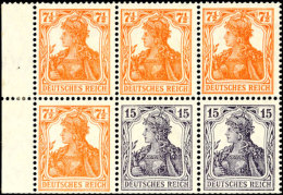 Germania 1917/18, 7½ Pf. + 15 Pf. Heftchenblatt Mit Rand, Ungebraucht, Mi. 480.-, Katalog: HBl.16baA0... - Otros & Sin Clasificación