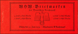 1938 WHW, Nur Deckel, Rückseite Und Zwischenblatt, Katalog: MH45 1938 WHW, Only Cap, Back Side And... - Booklets