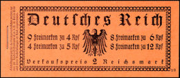 Reichspräsidenten 1932, ONr. 18, Komplettes Postfrischen Markenheftchen, H-Blatt 62 Mit Strichleisten, Mi.... - Carnets