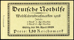 Nothilfe 1928, Komplettes Markenheftchen, Werbefeld A2, Postfrisch (leichter Öffnungsbug), Mi. 800.-, Katalog:... - Cuadernillos