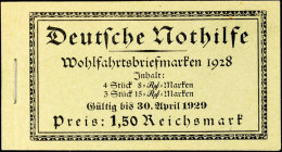 Nothilfe 1928, Komplettes Markenheftchen, Werbefeld A1, Postfrisch (leichter Öffnungsbug), Mi. 700.-, Katalog:... - Markenheftchen