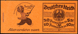 Rheinlandmarken 1925, Markenheftchen ONr. 1, Postfrisch, 1 H-Blatt Nr. 39 Komplett, Es Fehlen 6 Marken 5 Pf Und Die... - Carnets