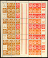 Hindenburg 1939, 3+8+12 Pf., Markenheftchenbogen Postfrisch (senkrecht Mittig Gefaltet), Mi. 450.-, Katalog: MHB52... - Sonstige & Ohne Zuordnung