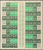 Hindenburg 1939, 5+6 Pf., Markenheftchenbogen Postfrisch (Oberrand Beschrieben), Mi. 400.-, Katalog: MHB48... - Otros & Sin Clasificación