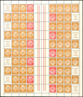 Hindenburg 1939, 3+12 Pf., Markenheftchenbogen Komplett Postfrisch, Bug Im Rand, Mi. 400,-, Katalog: MHB47... - Other & Unclassified