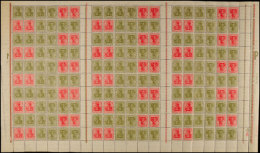 40+60 Pf. Germania, Kompletter Markenheftchenbogen, Postfrisch (mehrfach Senkr. Gefaltet, Teils Etwas Angetrennt,... - Altri & Non Classificati