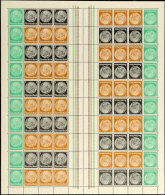 Hindenburg 1934, 1+3+5 Pfg, Markenheftchenbogen Postfrisch (2 Kleine Eckbüge Im Rand), Katalog: MHB34... - Other & Unclassified