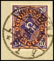 20 Mk Schwarzbläulichviolett/hellrötlichorange, Violettschwarzer Aufdruck "Regierung" In Type II, Mit... - Otros & Sin Clasificación