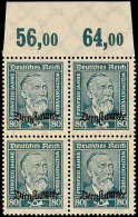 80 Pfg. Stephan, Plattendruck, Vierblock Vom Oberrand, Tadellos Postfrisch, Mi. 300,-, Katalog: 113P OR (2)... - Sonstige & Ohne Zuordnung