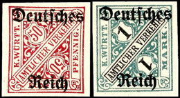 5 Pf Bis 1 Mark Ungezähnt Komplett Tadellos Postfrisch, Gepr. Klinkhammer BPP, Mi. 1400,-, Katalog: 57/64U... - Autres & Non Classés