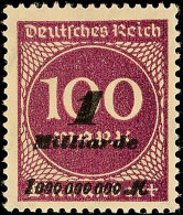 1 Mrd Auf 100 M "Hitlerputschmarke" Tadellos Ungebraucht, Gepr. Düntsch, Mi. 77.-, Katalog: 331a *1 Mrd... - Autres & Non Classés