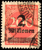 2 Mill. Mk Mattkarminrot, Durchstochen, Tadellos Gestempelt, Gepr. Infla Berlin, Mi. 200.-, Katalog: 309Ba O2... - Autres & Non Classés