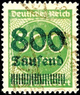 800 Tausend Auf 500 Mark, Gestempelt "C(R)EFELD (* 2) D 31.10.23", Unsigniert, Fotoattest Weinbuch BPP (2008): "in... - Autres & Non Classés