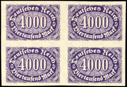 4000 Mark Queroffset, Abart "ungezähnt", Viererblock, Tadellos Postfrisch, Sign, Heintze, Mi. 600.-, Katalog:... - Autres & Non Classés