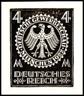 1922, Gewerbeschau München, 4 Mark Essai Von S. Von Weech In Schwarz, Tadellos Ungebraucht Ohne Gummierung -... - Autres & Non Classés