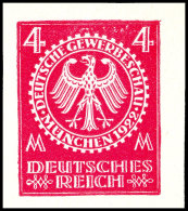 1922, Gewerbeschau München, 4 Mark Essai Von S. Von Weech In Rot, Tadellos Ungebraucht Ohne Gummierung - Wie... - Autres & Non Classés