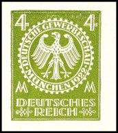 1922, Gewerbeschau München, 4 Mark Essai Von S. Von Weech In Grün, Tadellos Ungebraucht Ohne Gummierung -... - Autres & Non Classés