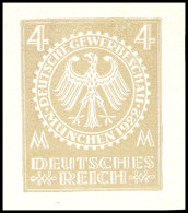 1922, Gewerbeschau München, 4 Mark Essai Von S. Von Weech In Grau, Tadellos Ungebraucht Ohne Gummierung - Wie... - Autres & Non Classés