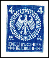 1922, Gewerbeschau München, 4 Mark Essai Von S. Von Weech In Blau, Tadellos Ungebraucht Ohne Gummierung - Wie... - Autres & Non Classés