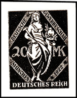 1922, Gewerbeschau München, 20 Mark Essai Von F. H. Ehmke In Schwarz, Tadellos Ungebraucht Ohne Gummierung -... - Autres & Non Classés