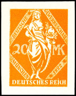 1922, Gewerbeschau München, 20 Mark Essai Von F. H. Ehmke In Orange, Tadellos Ungebraucht Ohne Gummierung -... - Autres & Non Classés
