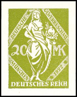 1922, Gewerbeschau München, 20 Mark Essai Von F. H. Ehmke In Grün, Tadellos Ungebraucht Ohne Gummierung -... - Autres & Non Classés