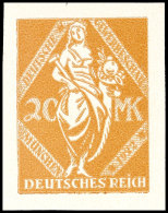 1922, Gewerbeschau München, 20 Mark Essai Von F. H. Ehmke In Braun, Tadellos Ungebraucht Ohne Gummierung - Wie... - Autres & Non Classés