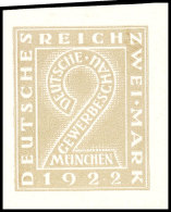 1922, Gewerbeschau München, 2 Mark Essai Von S. Von Weech In Grau, Tadellos Ungebraucht Ohne Gummierung - Wie... - Autres & Non Classés